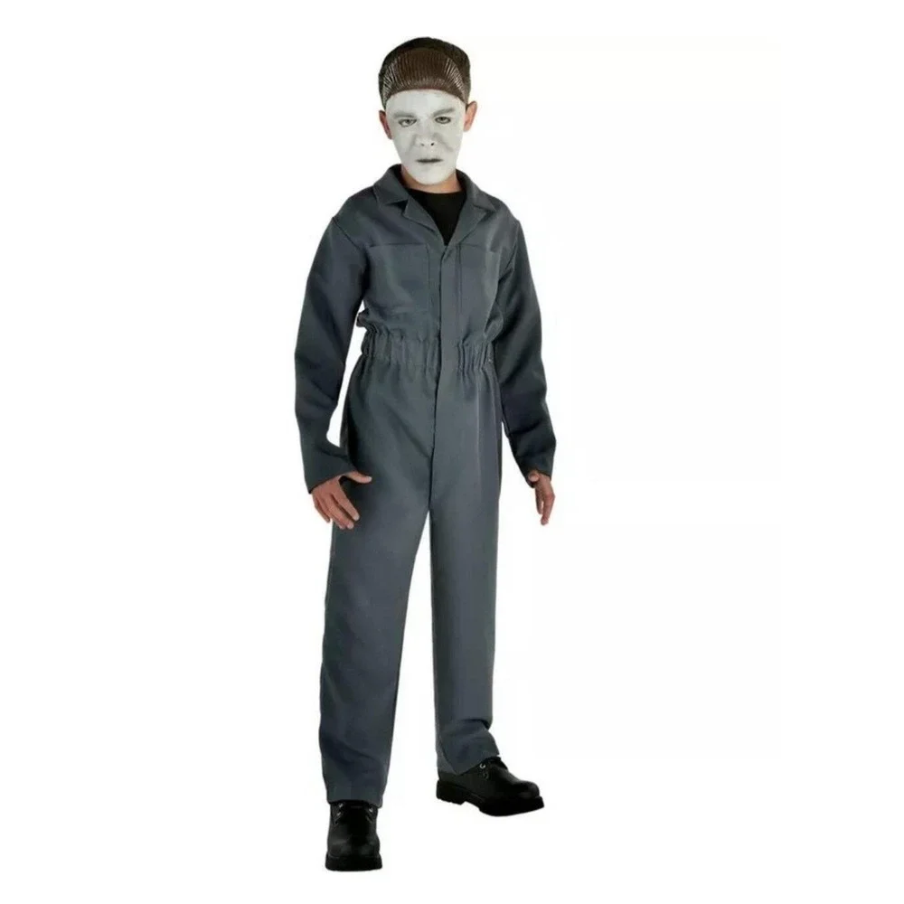 Halloween Michael Myers Jumpsuit & Mask Costume Size Youth M 8-10 New Halloween - Picture 4 of 10